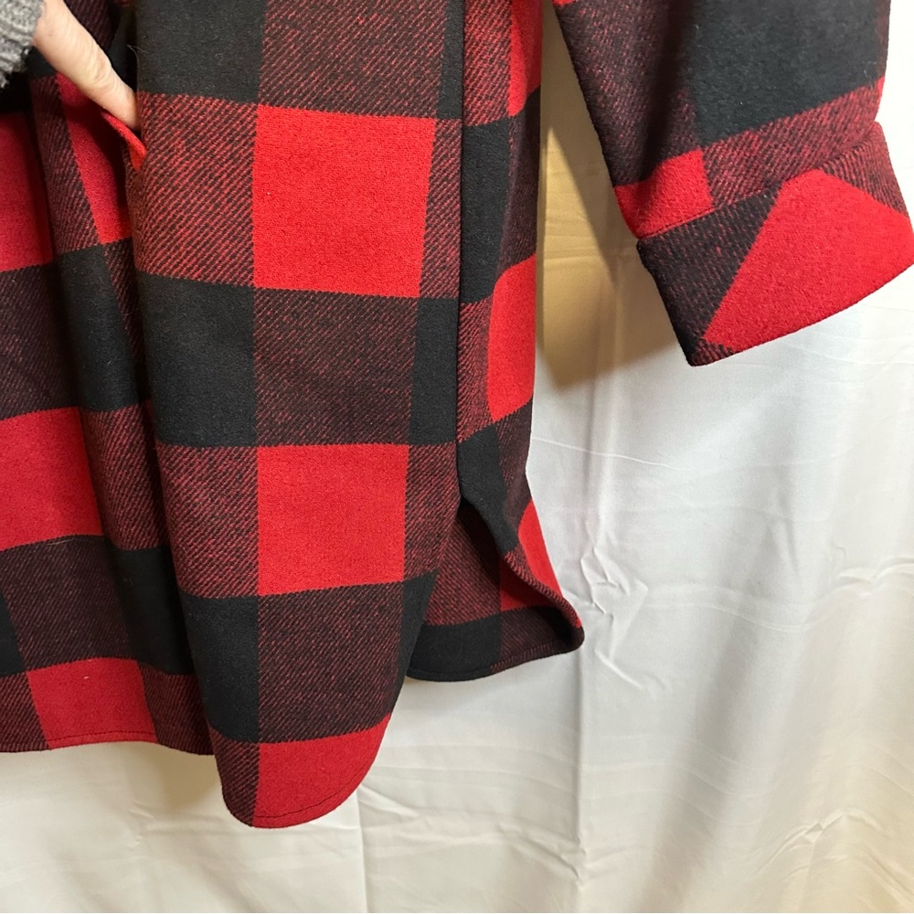 NWT Torrid Red and Black Checkered Utility Shacket Jacket - Picture 9 of 12